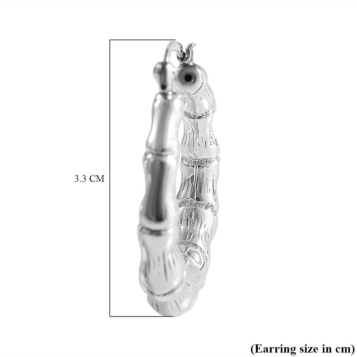 Sterling Silver Hoop Earrings, Silver Wt. 7.00 Gms