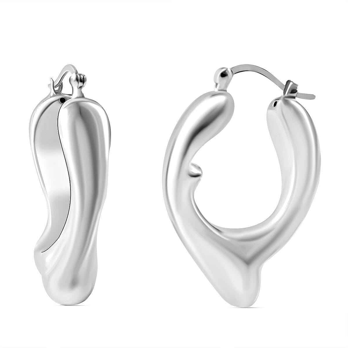 Sterling Silver Hoop Earrings, Silver Wt. 6.80 Gms