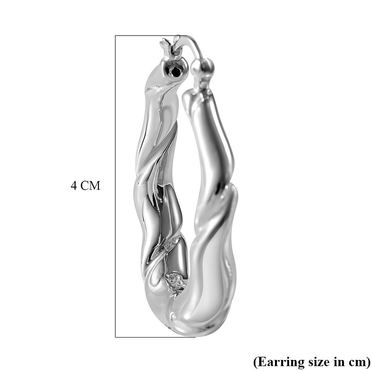 Sterling Silver Hoop Earrings, Silver Wt. 6.31 Gms