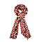 Tamsy Cotton Printed Scarf (Size 180x75 cm) - Red and Beige