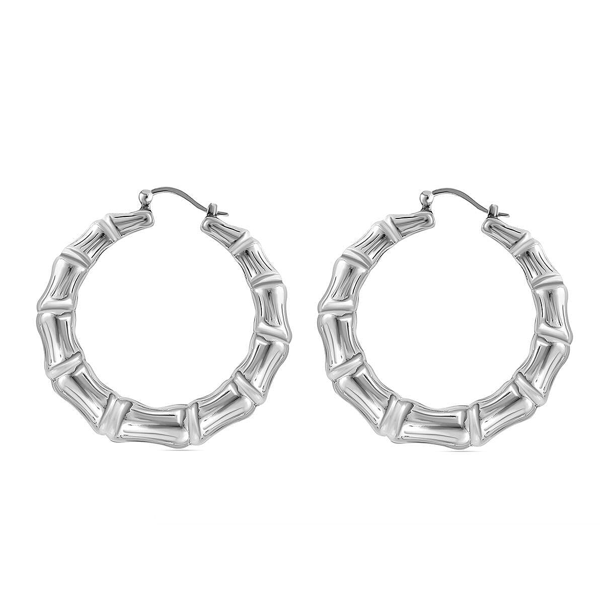 Sterling Silver Hoop Earrings, Silver Wt. 13.00 Gms