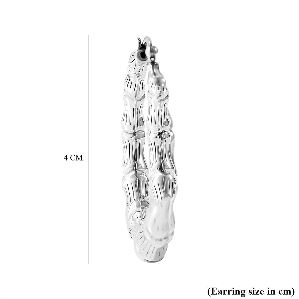 Sterling Silver Hoop Earrings, Silver Wt. 13.00 Gms