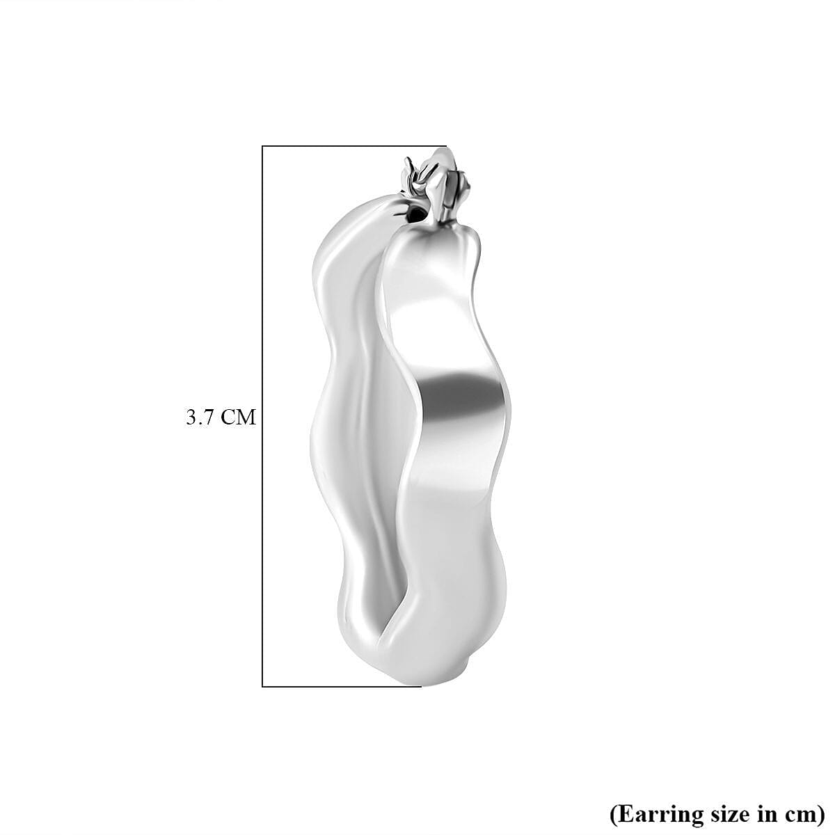 Sterling Silver Hoop Earrings (With Clasp), Silver Wt. 6.47 Gms