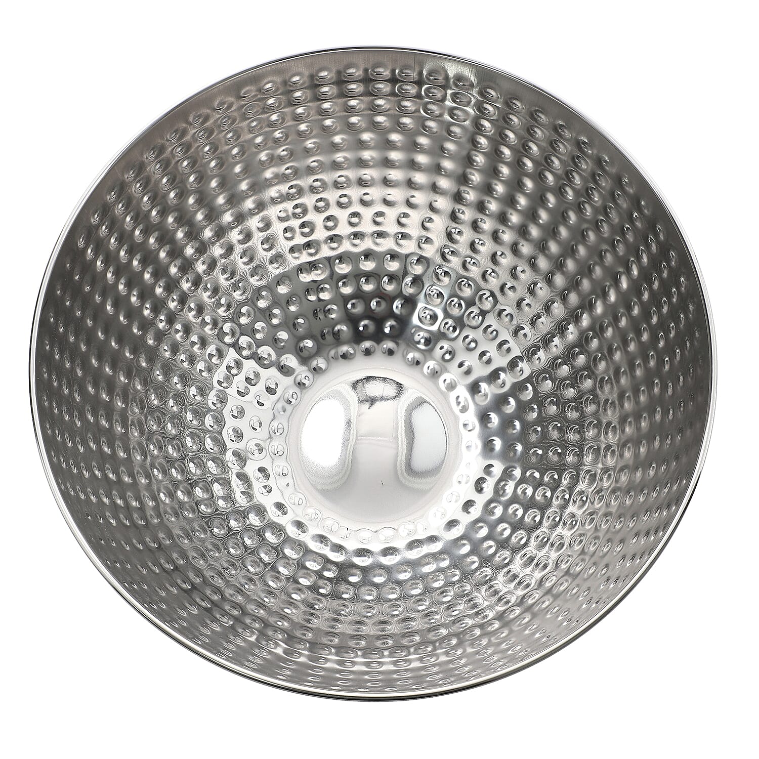 Set of 3 - Stainless Steel Bowl Set with Hammering - Silver