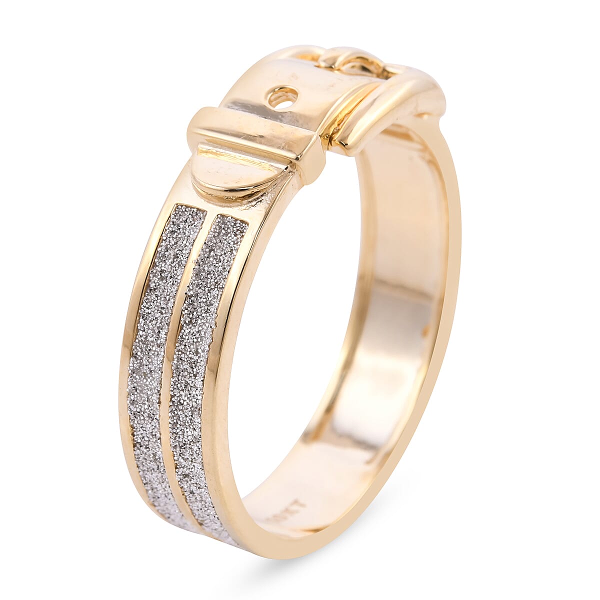 Hatton Garden Close Out Deal- 9K Yellow Gold Buckle Ring - 3.36Gms