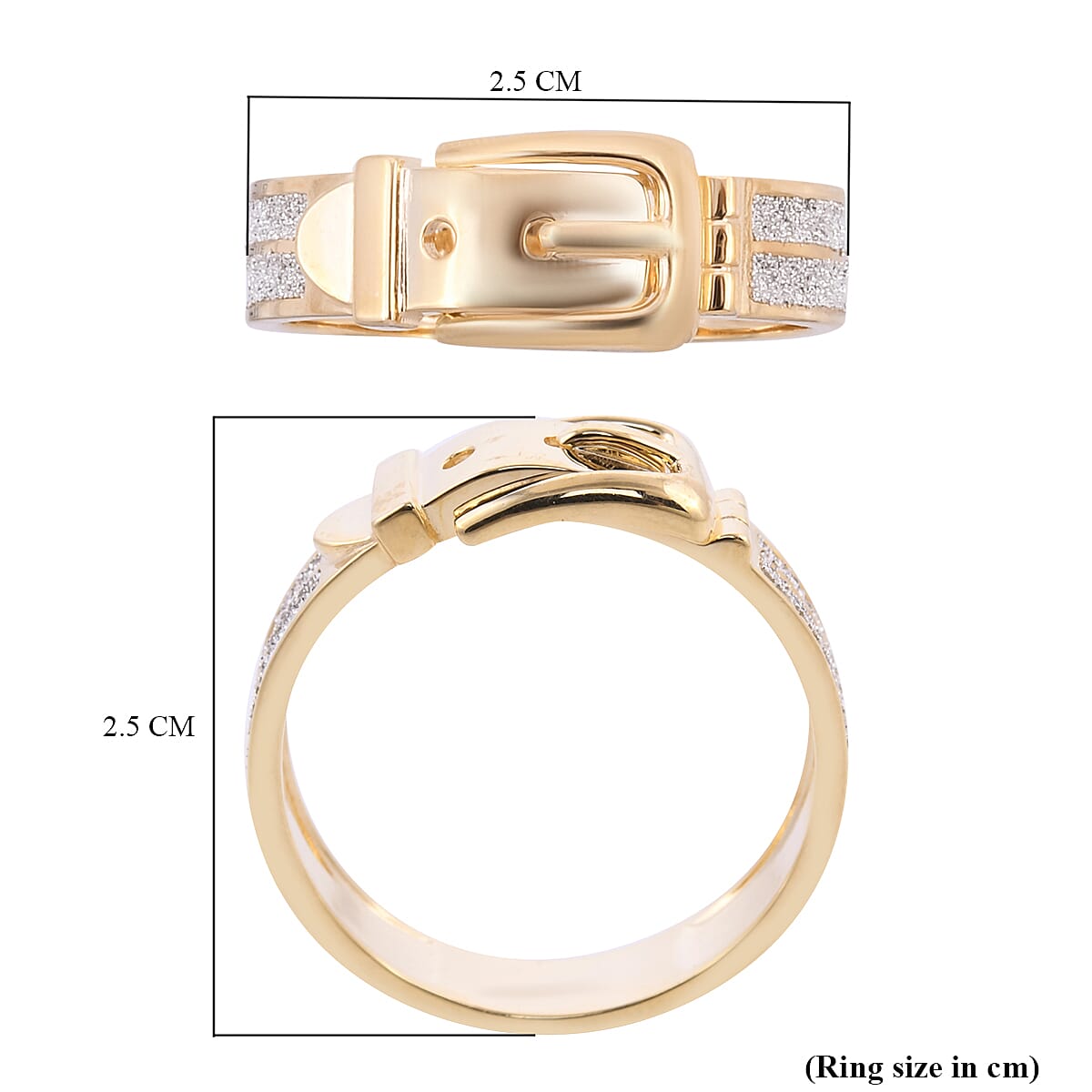 Hatton Garden Close Out Deal- 9K Yellow Gold Buckle Ring - 3.36Gms