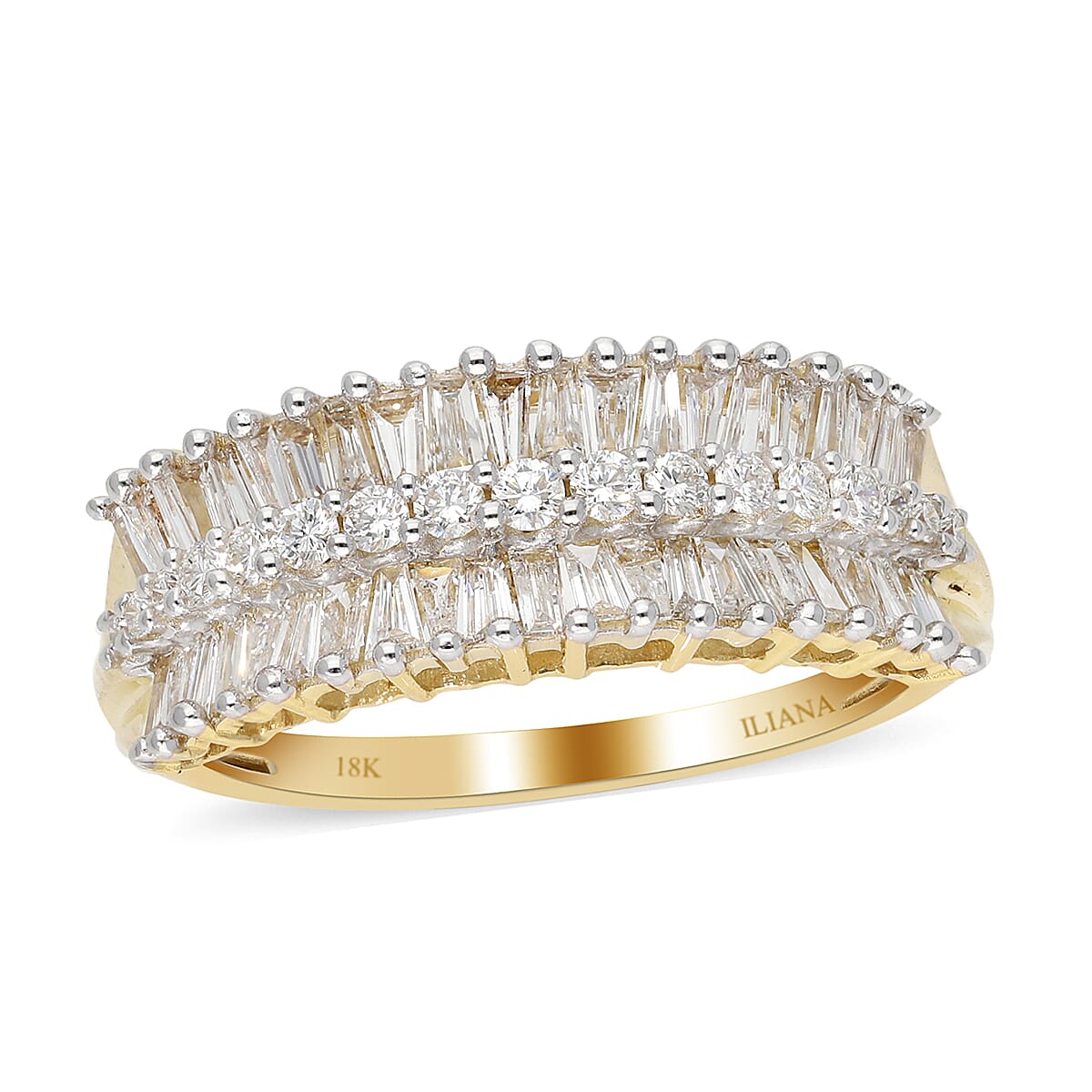 ILIANA 18K Yellow Gold IGI Certified Diamond (SI-G-H) Ring 1.15 Ct.