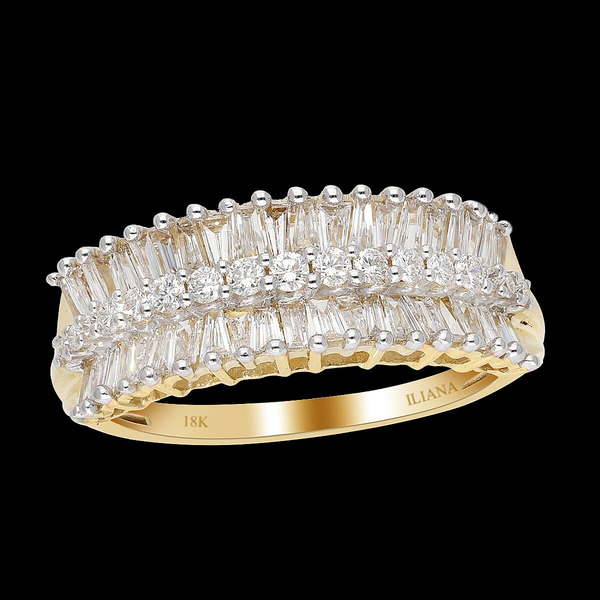 ILIANA 18K Yellow Gold IGI Certified Diamond (SI-G-H) Ring 1.15 Ct.