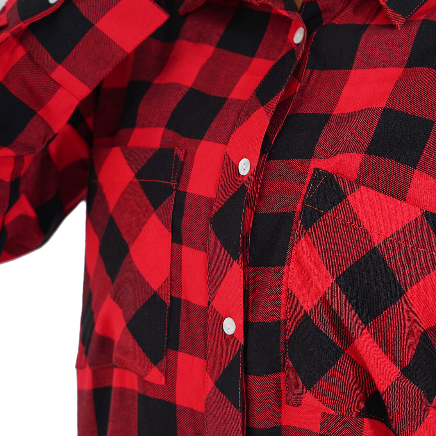 TAMSY VISCOSE Check Shirt - Blue