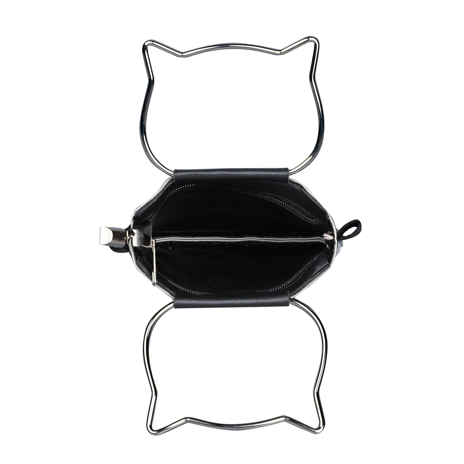 Stylish Flower Fairy Pattern Crossbody Bag with Cat-Shaped Handle Drop - Multi