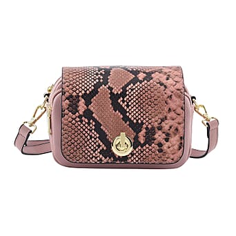 https://tjcuk.sirv.com/Products/73/0/7307302/100-Genuine-Leather-Snake-Pattern-Crossbody-Bag-with-Shoulder-Strap-Pi_7307302.jpg?w=342&h=342
