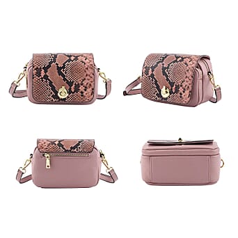 https://tjcuk.sirv.com/Products/73/0/7307302/100-Genuine-Leather-Snake-Pattern-Crossbody-Bag-with-Shoulder-Strap-Pi_7307302_3.jpg?w=342&h=342