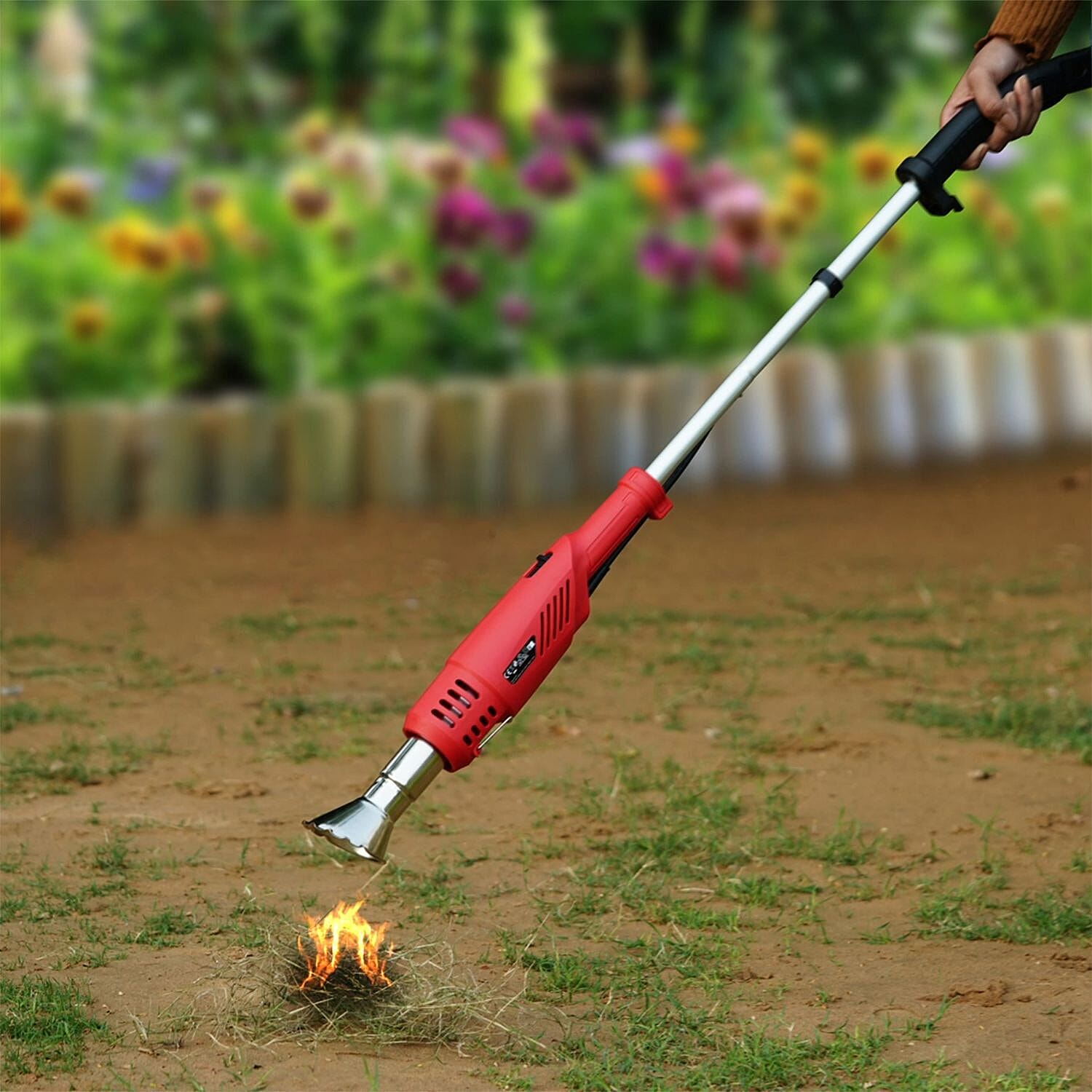 Kill Weeds Fast - Electric Weed Burner with 2 Nozzles - 650 Degree Burn - 2000W
