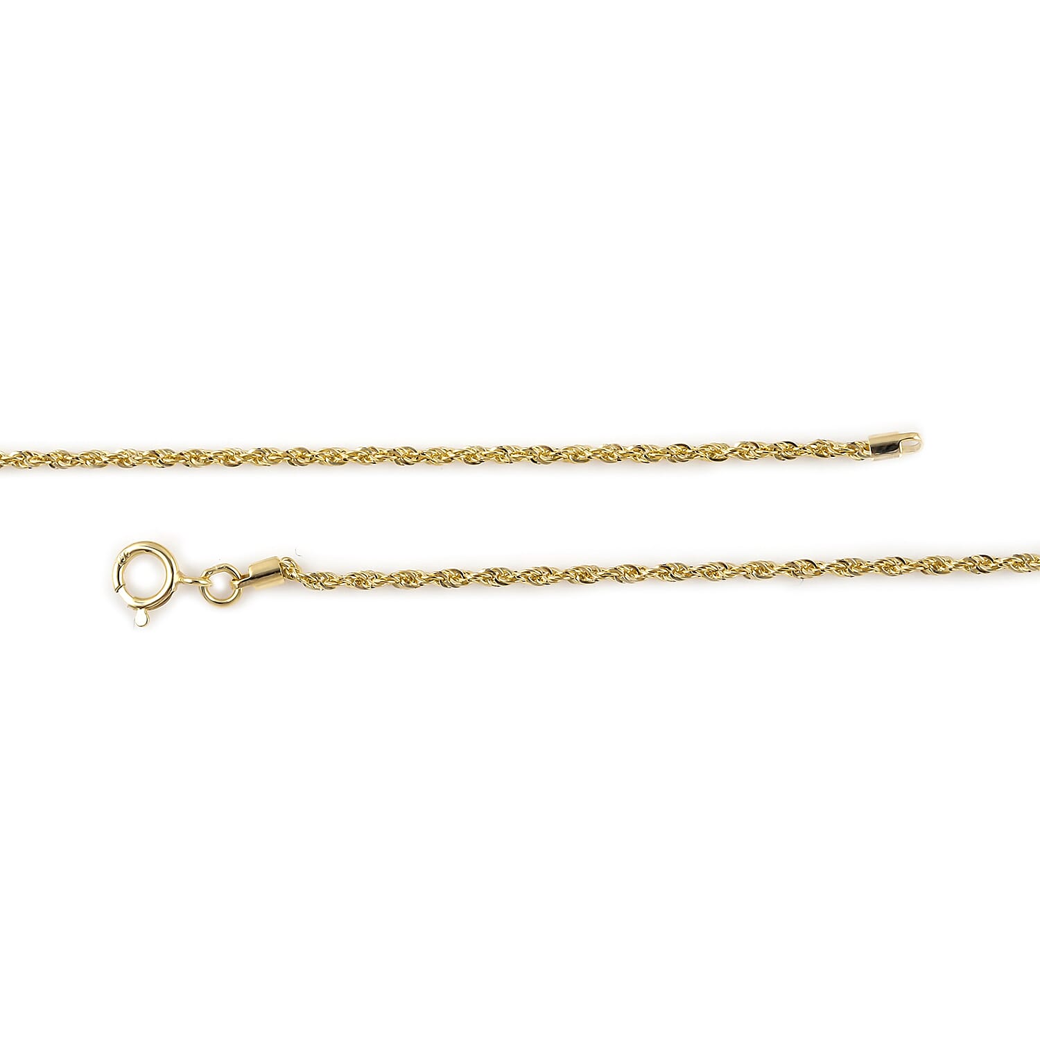 18K Yellow Gold Rope Necklace With Spring Clasp (Size - 20)