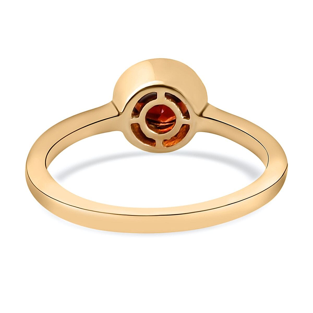 Solitaire Ring in 18K Yellow Gold Vermeil Overlay Sterling Silver Solitaire Ring in 18K Yellow Gold Vermeil Overlay Sterling Silver