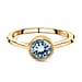 Solitaire Ring in 18K Yellow Gold Vermeil Overlay Sterling Silver