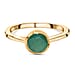 Solitaire Ring in 18K Yellow Gold Vermeil Overlay Sterling Silver