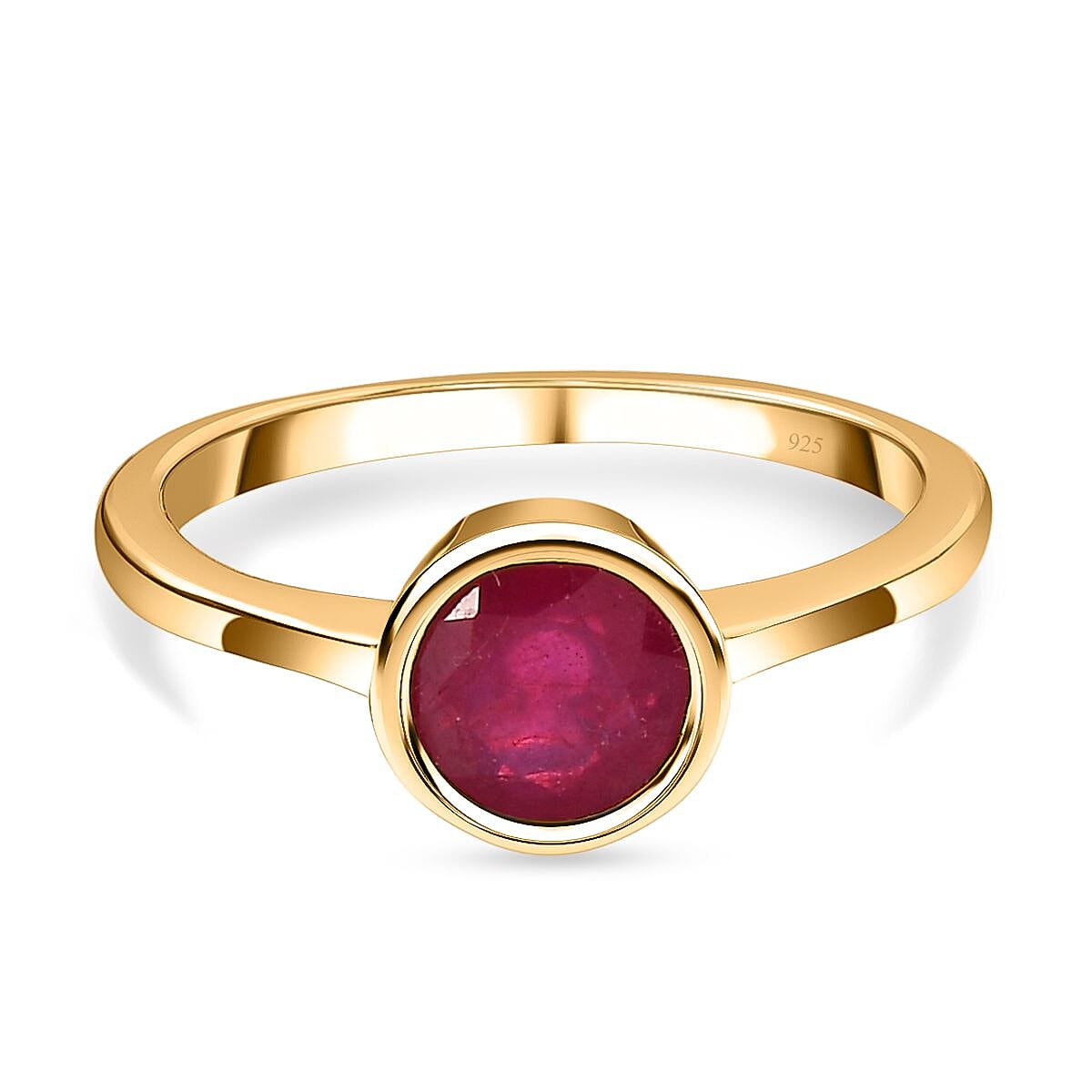 Single on sale ruby ring