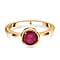 Solitaire Ring in 18K Yellow Gold Vermeil Overlay Sterling Silver