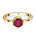 Solitaire Ring in 18K Yellow Gold Vermeil Overlay Sterling Silver