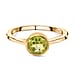 Solitaire Ring in 18K Yellow Gold Vermeil Overlay Sterling Silver