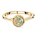 Solitaire Ring in 18K Yellow Gold Vermeil Overlay Sterling Silver