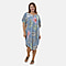 TAMSY 100% Viscose Leaf Pattern Kaftan Dress (Size 8-22) - Green