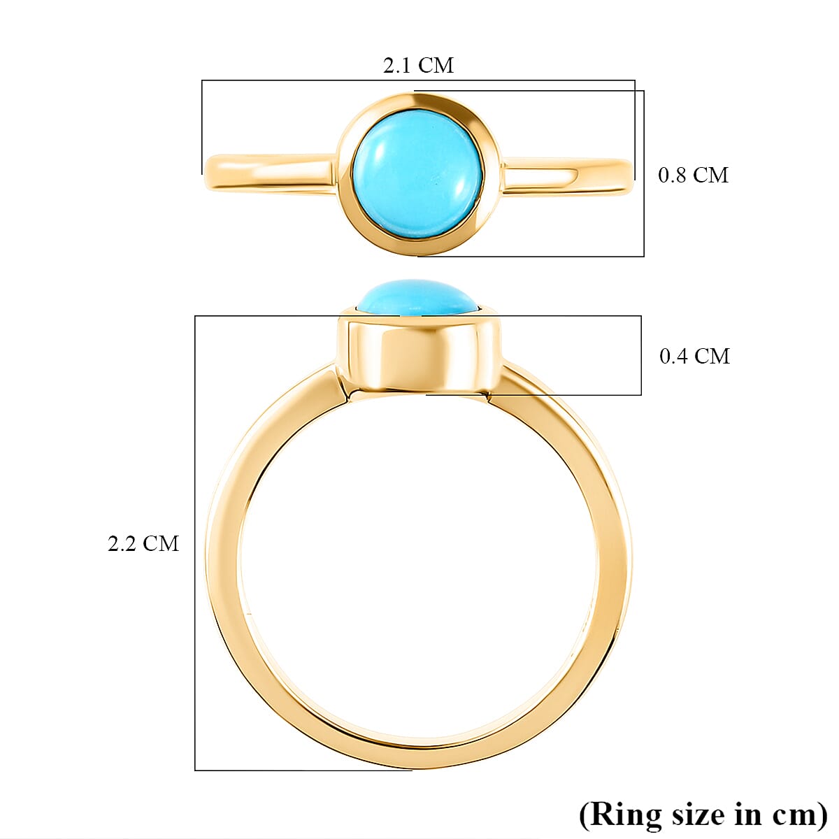 Solitaire Ring in 18K Yellow Gold Vermeil Overlay Sterling Silver