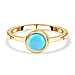 Solitaire Ring in 18K Yellow Gold Vermeil Overlay Sterling Silver