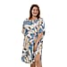 TAMSY Viscose Tropical Rainforest Pattern Kaftan Dress - Green