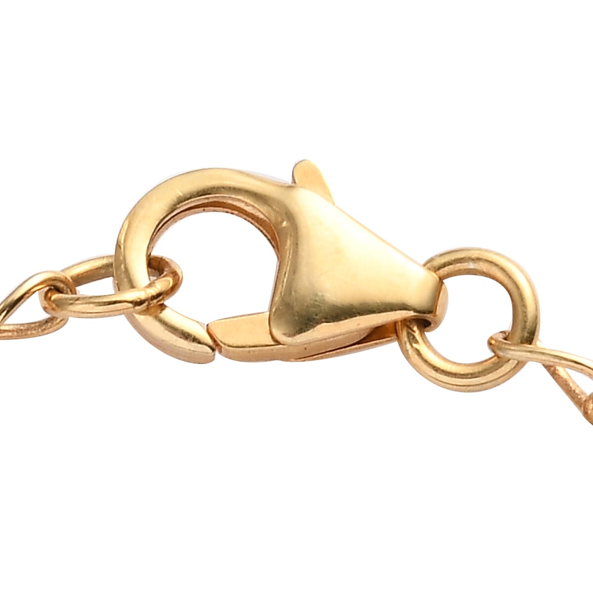 Orange Sapphire Station Necklace (Size - 18) in Platinum Overlay Sterling Silver 3.80 Ct, Silver wt. 5.07 Gms