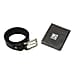 ASSOTS LONDON Mens Genuine Leather Belt and Wallet Gift Set in Box Black 