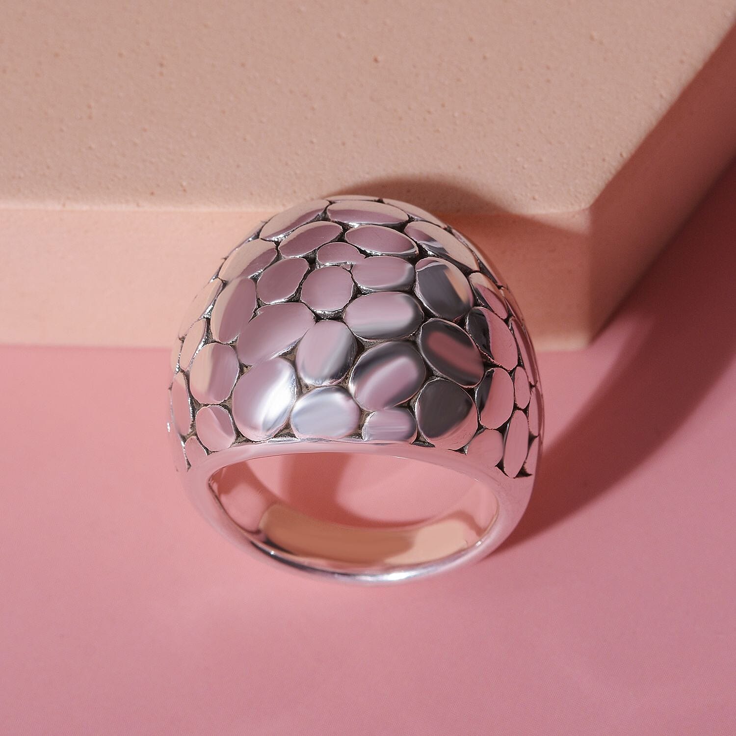Sterling Silver Pebble Ring