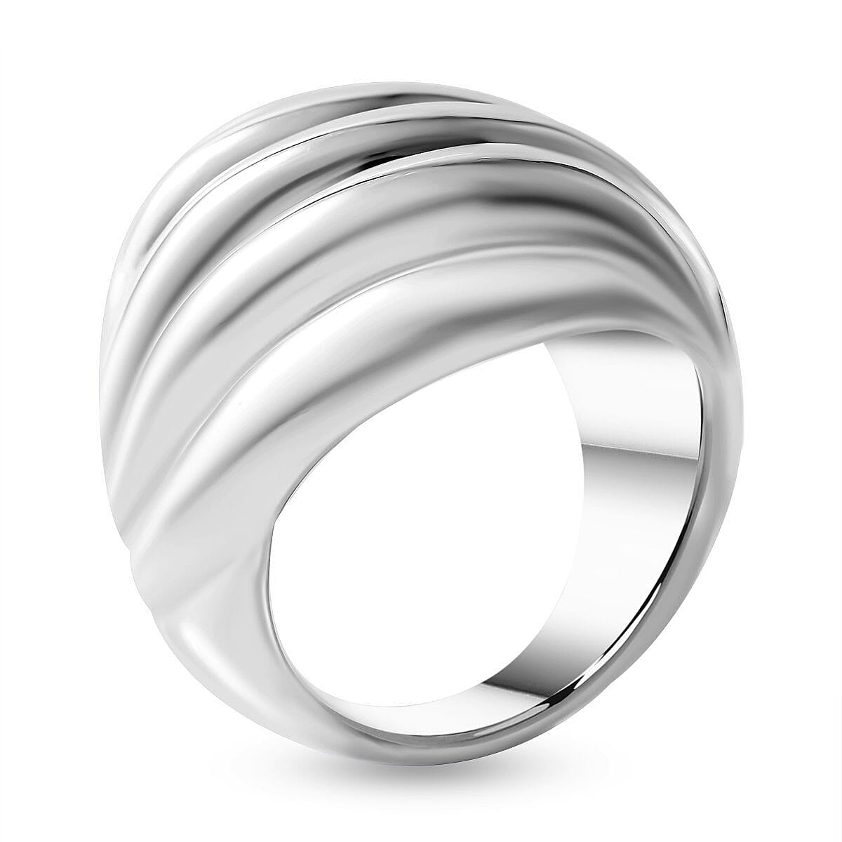 Sterling Silver Sculpted Cable Ring, Silver Wt. 7.00 Gms