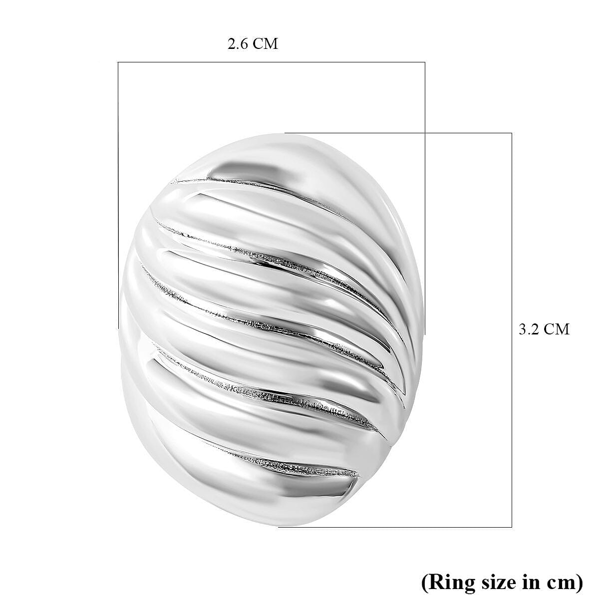 Sterling Silver Sculpted Cable Ring, Silver Wt. 7.00 Gms