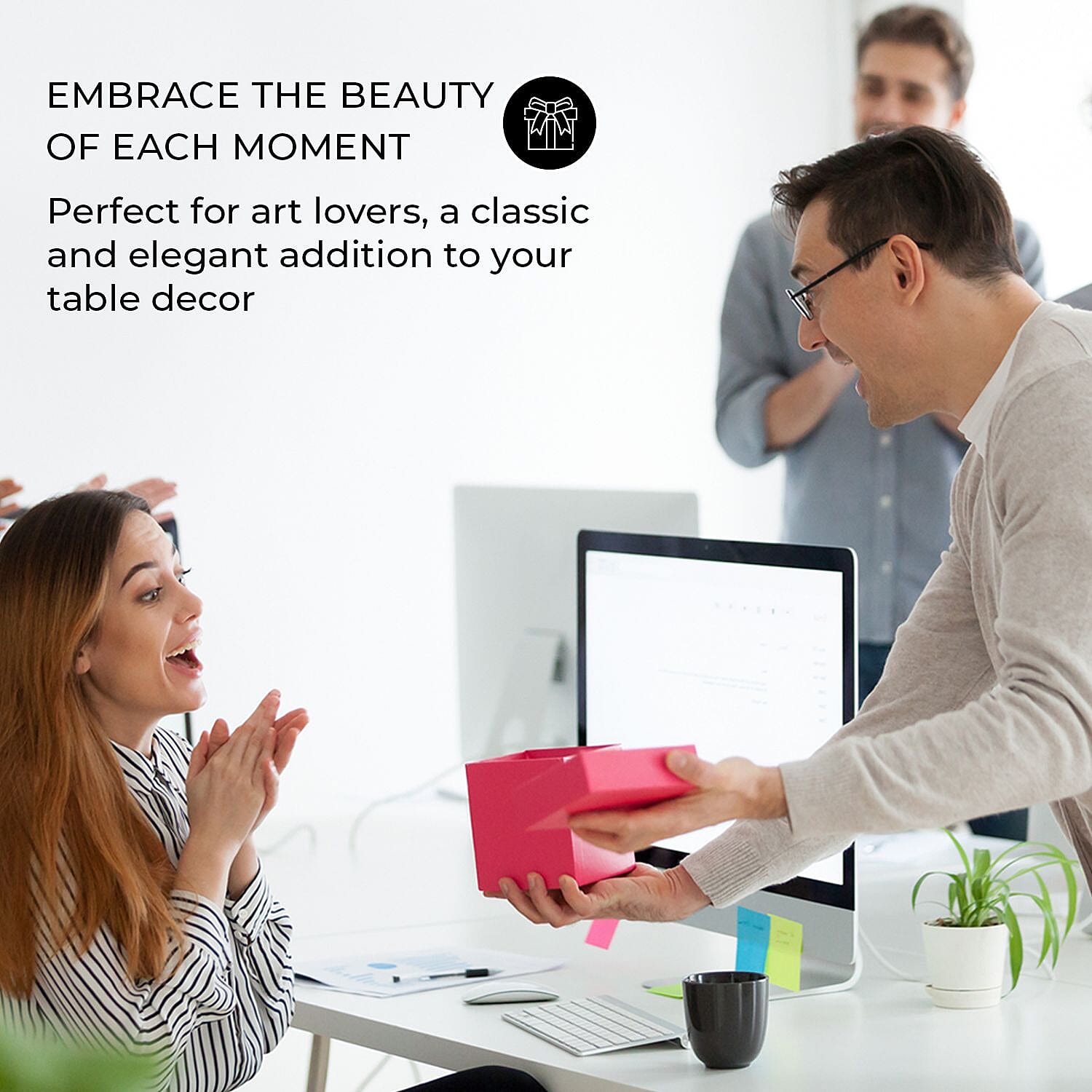 Handcrafted Set of 3 Red Rhinestone Beaded Pens with Matching Holder - Red