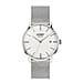 STAINLESS STEEL CASE CREAMY WHITE DIAL STAINLESS STEEL MESH BRACELET