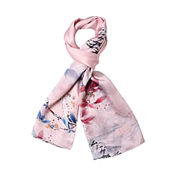 Close Out Deal - La Marey Floral Pattern Scarf (Size 175x52 cm) - Blue