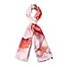 LA MAREY 100% Mulberry Silk Floral Pattern Scarf (Size 175x52 Cm) - Pink