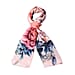 LA MAREY 100% Mulberry Silk Printed Scarf - Pink & Blue