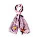 LA MAREY 100% Mulberry Silk Printed Scarf - Pink & Blue