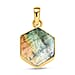 Labradorite Hexagon Pendant in 18K Vermeil Yellow Gold Overlay  Sterling Silver 8.80 Ct.