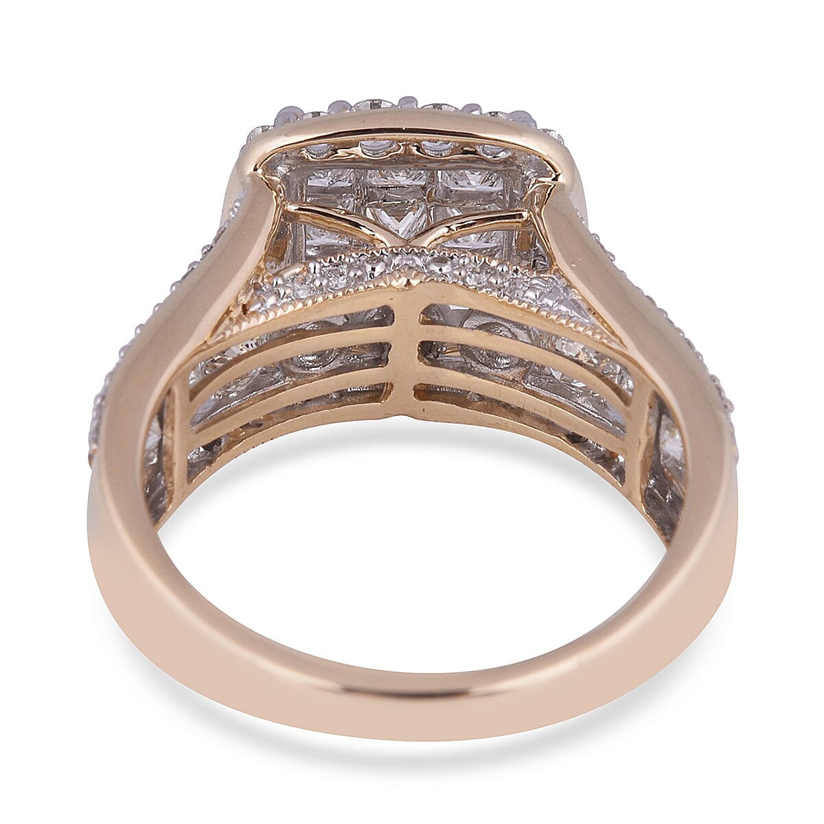 NY Close Out- 14K Yellow Gold Diamond (SI/G-H) Ring 2.04 Ct, Gold Wt. 6.70 Gms