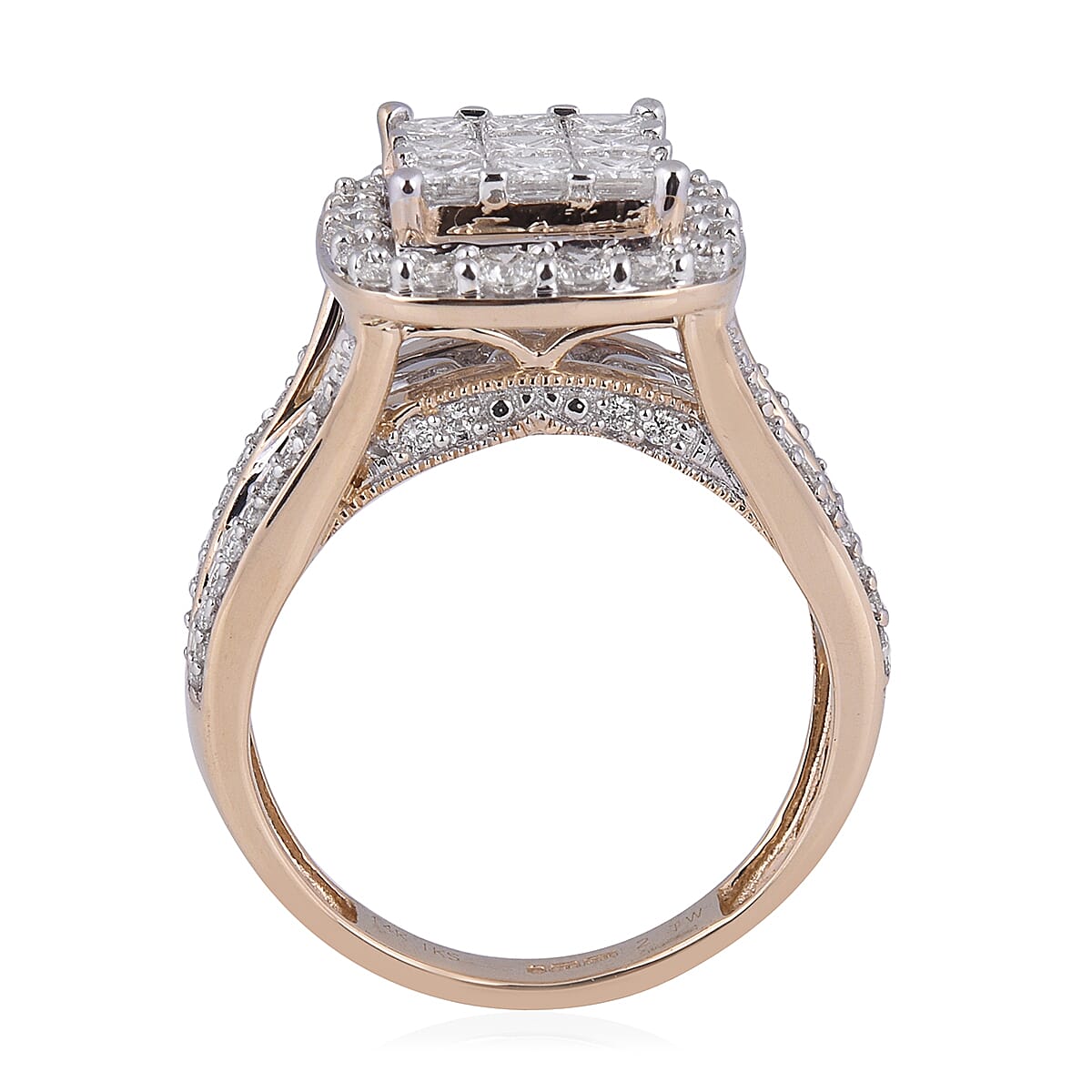 NY Close Out- 14K Yellow Gold Diamond (SI/G-H) Ring 2.04 Ct, Gold Wt. 6.70 Gms