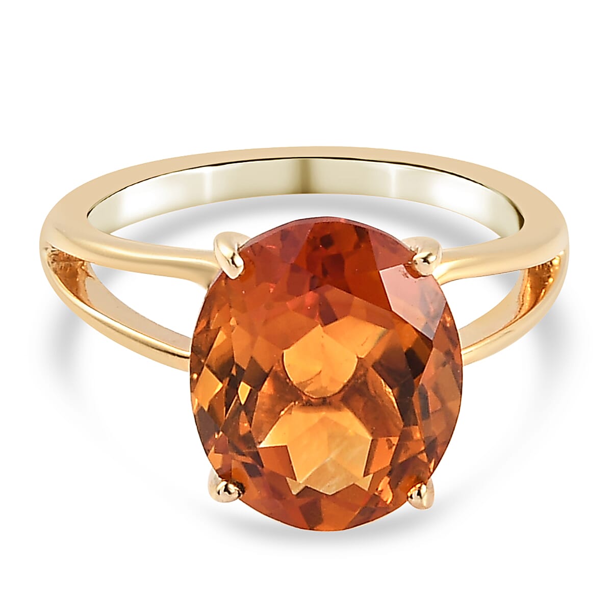 Collector Edition - Madeira Citrine Ring in 14K Gold Overlay Sterling Silver 4.24 Ct