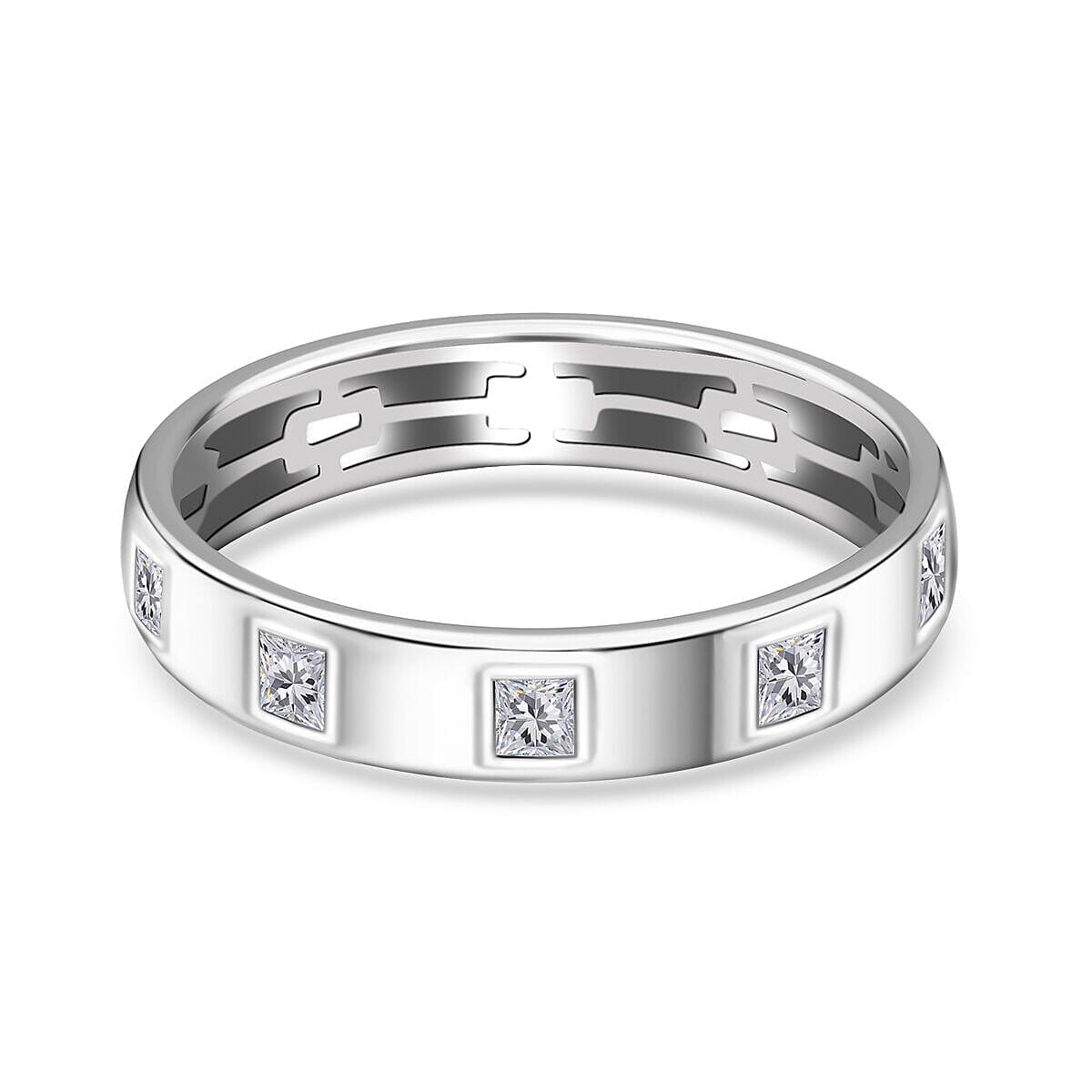 RHAPSODY 950 Platinum IGI Certified Diamond (VS-E-F) Band Ring 0.50 Ct.