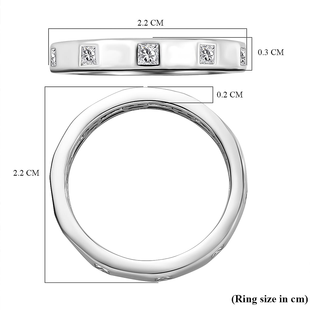 RHAPSODY 950 Platinum IGI Certified Diamond (VS-E-F) Band Ring 0.50 Ct.
