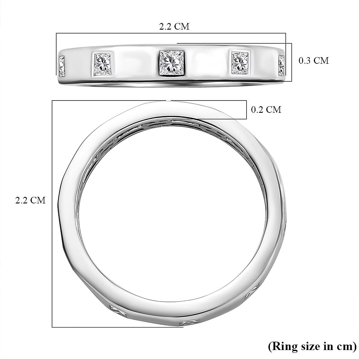 RHAPSODY 950 Platinum IGI Certified Diamond (VS-E-F) Band Ring 0.50 Ct.