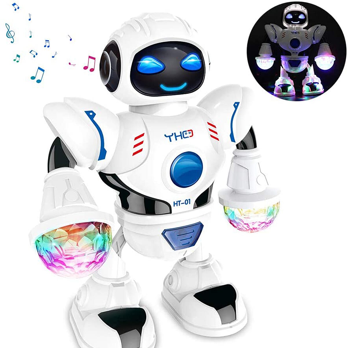 New Arrival- Dancing Robot Toy with Music and Flashing LED Lights (3 Year Old Up)