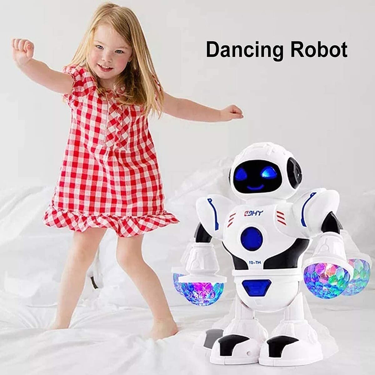 New Arrival- Dancing Robot Toy with Music and Flashing LED Lights (3 Year Old Up)